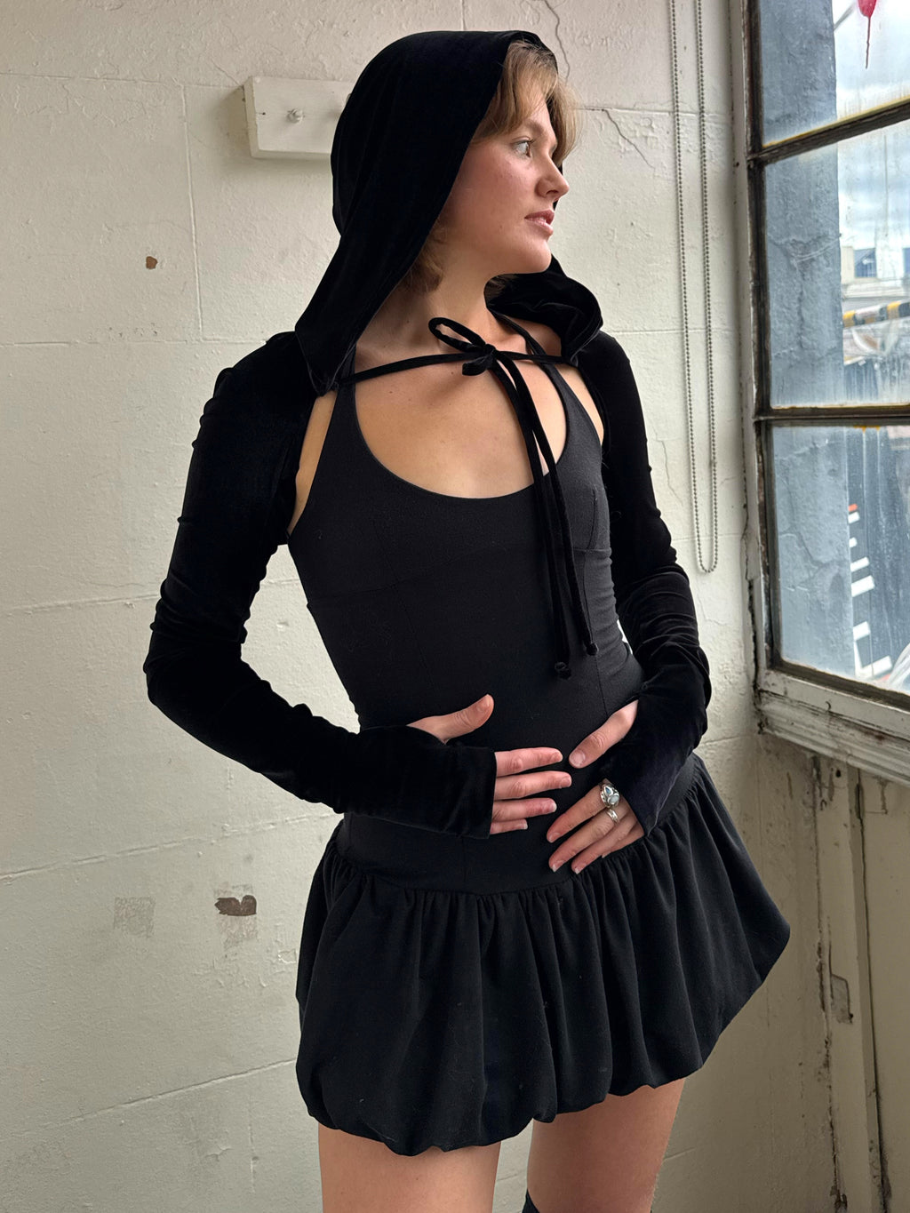 COATED HOODED BOLERO 1.1