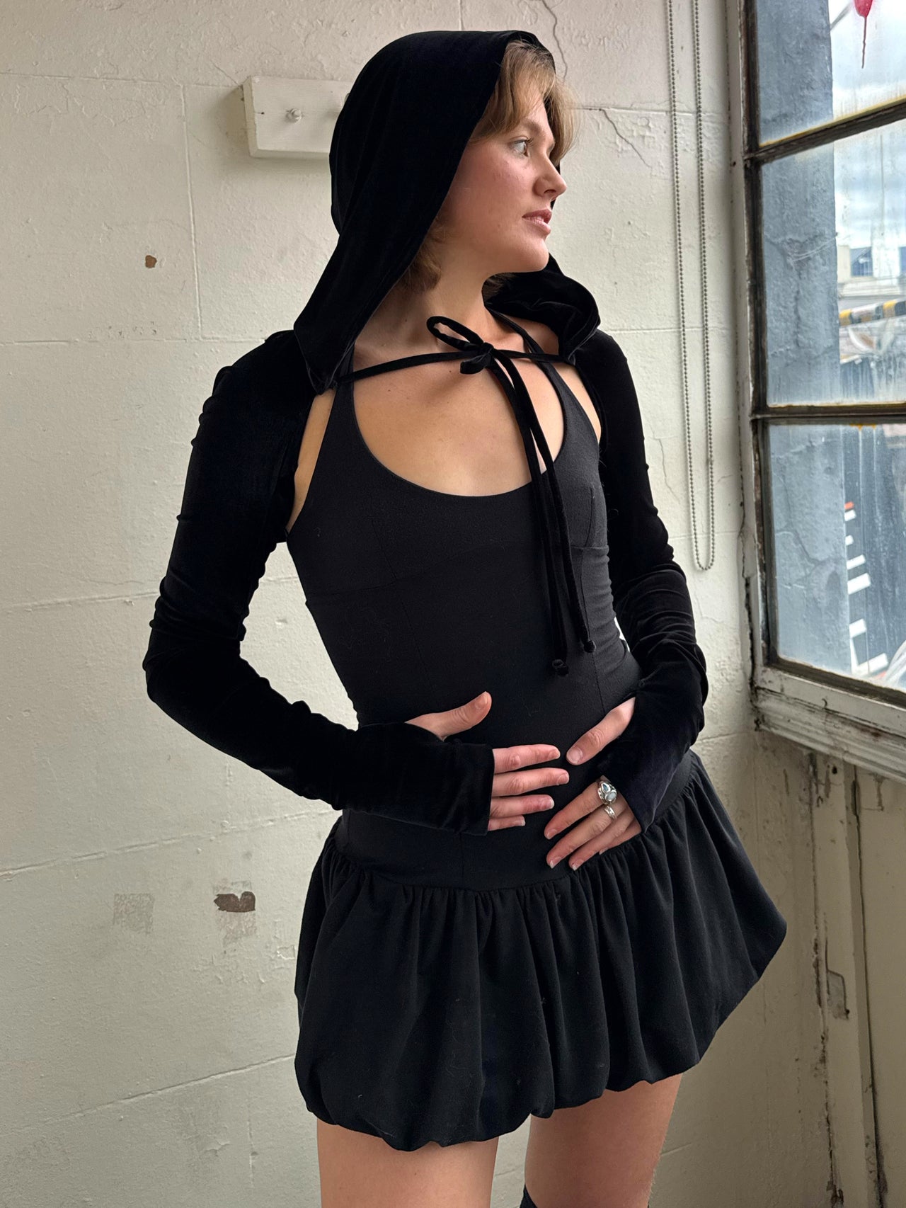COATED HOODED BOLERO 1.1